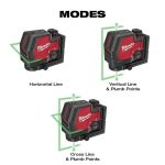 3522-21 Green 100 ft. Cross Line and Plumb Points Rechargeable Laser Level with REDLITHIUM Lithium-Ion USB Battery and Charger - Image 9